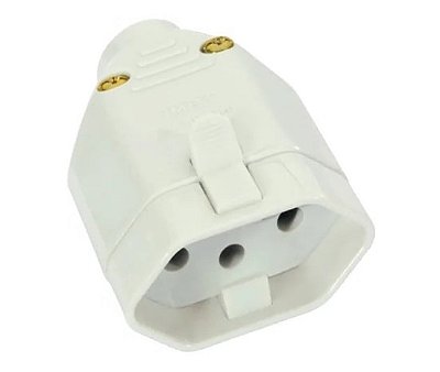 Plug Junção Fêmea Cinza 250V (20A) - 2 P+T