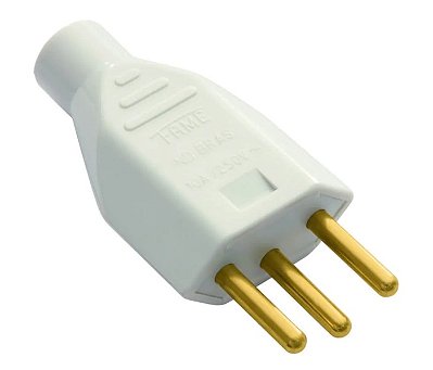 Plug Macho Cinza (10A) 250V - 2P+T