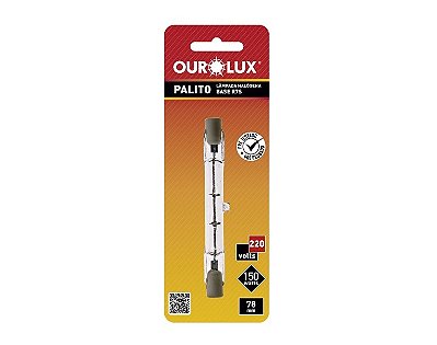 Lâmpada Ourolux Halógena Palito (220V) - 150W