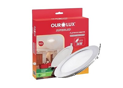 Painel LED Redondo (Embutir) 36W - 2700K