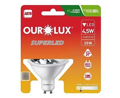Lâmpada LED AR70 Bivolt (4,5W) - 2700K