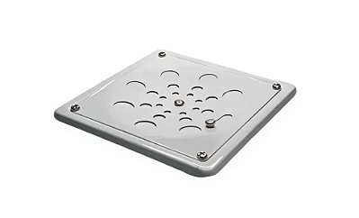 Grelha Quadrada Inox 304 Branca (com Caixilho) - 10cm