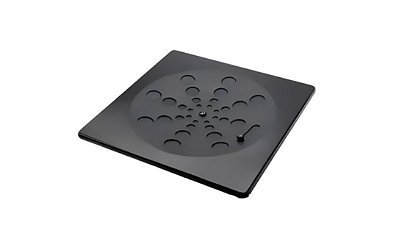 Grelha Quadrada Inox 304 Preta (sem Caixilho) - 10cm