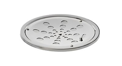 Grelha Redonda Inox 10cm 430 (c/Caixilho) - Estilmax