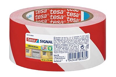 Fita Demarcação Zebrada (Vermelha e Branca) - 50mm×66m