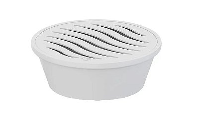 Ralo Cônico Sifonado com Grelha (Branca) - 100x40mm
