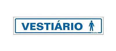 Placa Sinalizadora (Vestiário Masculino) - 05x25cm
