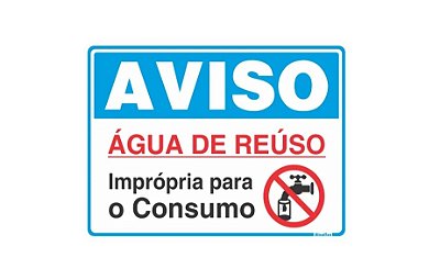 Placa Sinalizadora (Água de Reúso) - 15x20cm