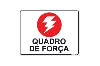 Placa em Vinil Sinalize (Quadro de Força) - 15x20cm