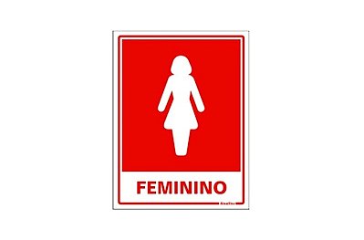 Placa em Vinil (Sanitário Feminino) - 15x20cm
