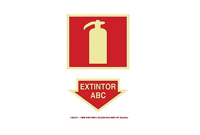 Placa de Sinalização (Extintor ABC) - 20x30cm