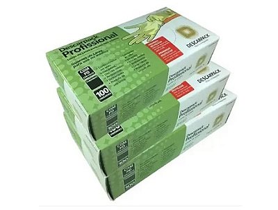 Luva de Látex Descartável com Pó (Tamanho 7) - Pequena