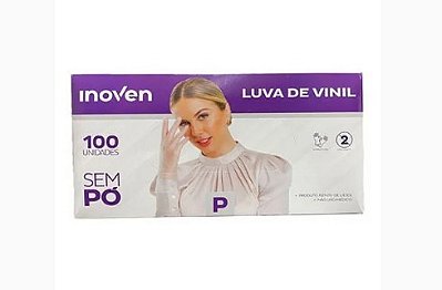 Luva de Vinil Sem Pó (Pequena) - 100 Unidades