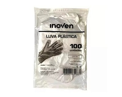 Luva Plástica Descartável - 100 Unidades