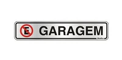 Placa Sinalize (Garagem) - 05x25cm