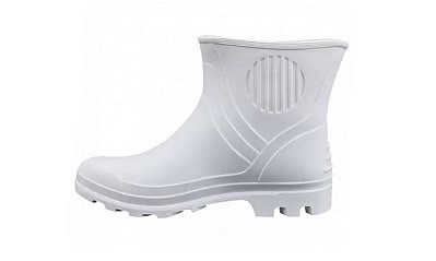 Bota de Borracha Branca Cano Curto (T42) - Grendene