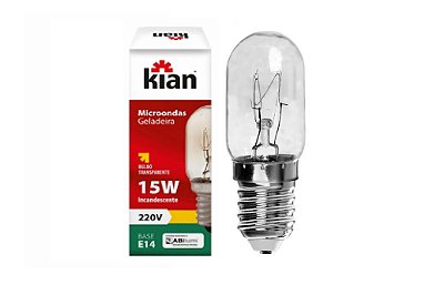 Lâmpada Incandescente para Geladeira/Fogão E14 220V (15W) - Kian