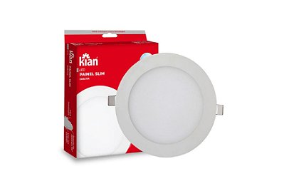 Painel LED Slim Embutir Redondo (18W) - 3000K