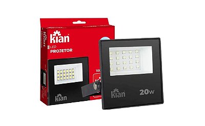 Refletor Preto LED IP65 (20W) - 6500K