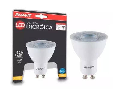Lâmpada LED Dicróica MR16 GU10 (4W) - 2700K