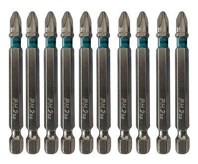 Bits Philips 1/4" (10 Peças) - 70mm
