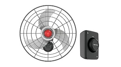 Ventilador de Parede 3 Pás 70cm Preto (Bivolt) - Ventisol