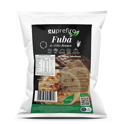 🌽 Fubá de Milho Branco 500g – EuPrefiro: Alimento Versátil e Nutritivo