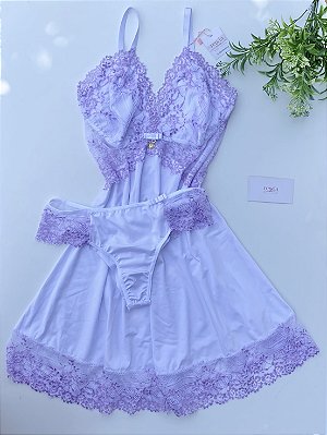 Camisola Aurora - Branco e lilás
