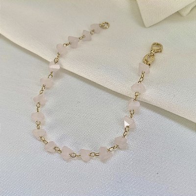 Pulseira Aurora - Quartzo Rosa