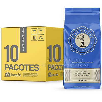 Café em Grãos Helena Gourmet 100% Arábica - 10Kg (10x1kg)