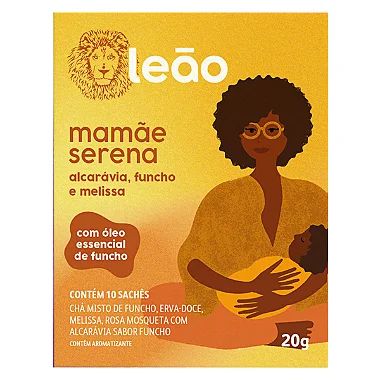 Chá Leão Fases Mamãe Serena - Alcarávia, Funcho e Melissa 10 Sachês