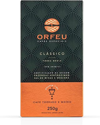 Café Orfeu Torrado e Moído Clássico 100% Arábica - 250g