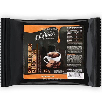 Chocolate Cremoso Estilo Europeu DaVinci Gourmet - 1,05kg