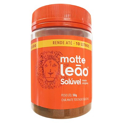Matte Leão - Chá Mate Natural Leão Solúvel - Pote de 50g