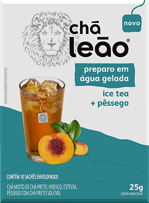 Chá Leão Água Gelada - Ice Tea e Pêssego 10 Sachês