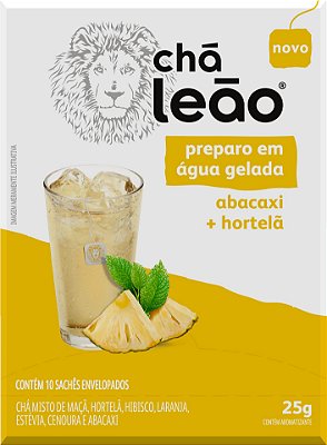 Chá Leão Água Gelada - Abacaxi E Hortelã 10 Sachês