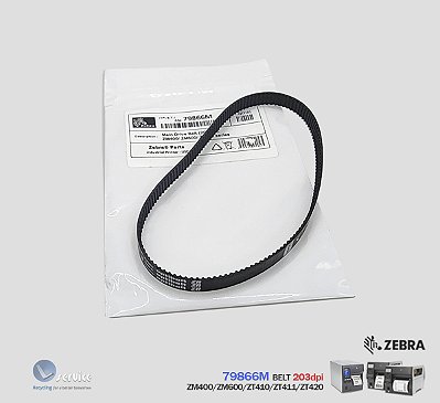 BELT, correia Zebra ZM400/ZM600/ZT400series (203dpi)
