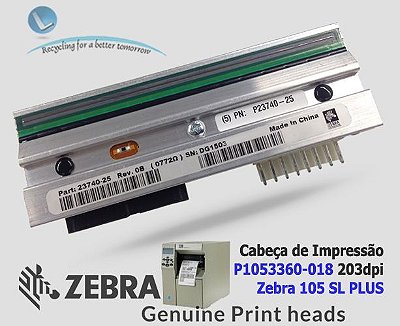 Cabeça Térmica Zebra 105SL Plus, 203DPI