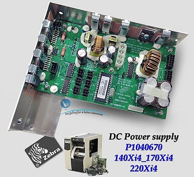 Placa Fonte DC Zebra 140Xi4, 170Xi4, 220Xi4