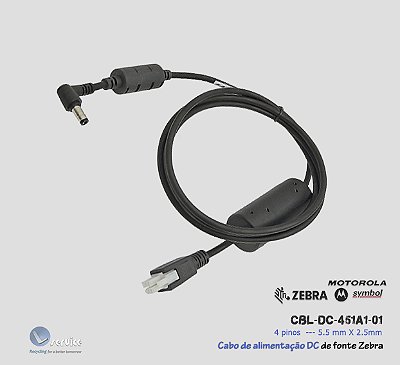 Cabo DC para Fonte Zebra CBL-DC-451A1-01