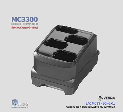 *Carregador de Baterias Zebra MC32, MC33 (+Fonte e cabos)