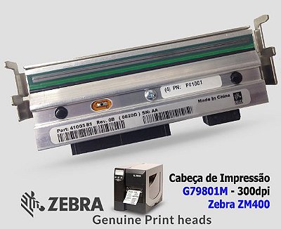 Cabeça Térmica Zebra ZM400, 300dpi