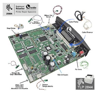 Placa Principal Zebra TLP2844