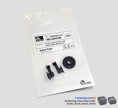 Kit Travas + Engrenagem Rolete Zebra ZD220/ZD230/ZD420/ZD620