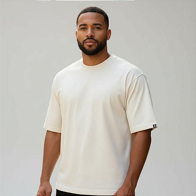Camiseta Oversized Básica Off White