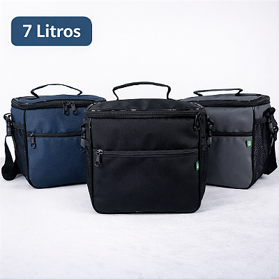 Bolsa Térmica 7 Litros Impermeável Resistente com bolsos e alça transversal