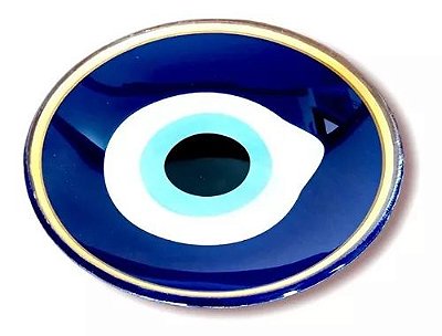 Prato Bowl de Vidro Decorativo Com Borda Olho Grego Azul