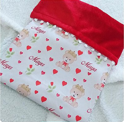 Manta personalizada Ursinha Princesa