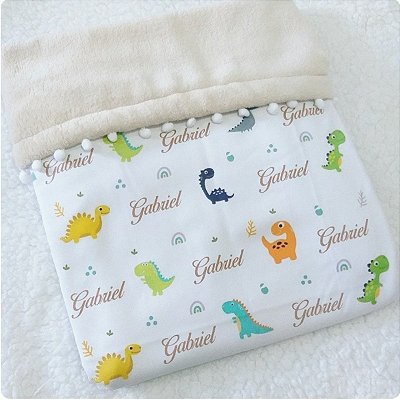 Manta personalizada Dinossauro baby