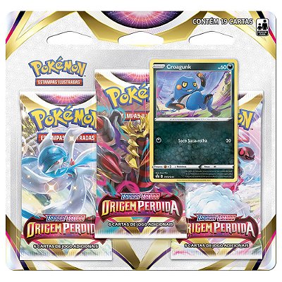 Pokémon TCG: Triple Pack SWSH11 Origem Perdida - Croagunk